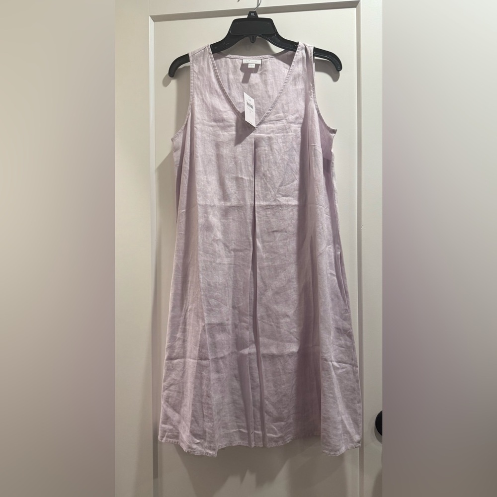 J Jill Dress Womens Small‎ Sleeveless Lightweight Straight Pockets Linen Dress